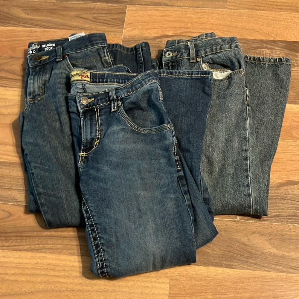 Boys pants size 12 husky and 14 reg wranglers